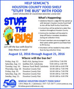 Flyer Semcac_Stuff Bus Event Houston Cty August 2016
